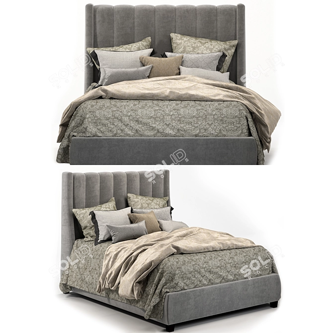 Elegant Hayworth Bed: Stylish and Luxurious 3D model image 1