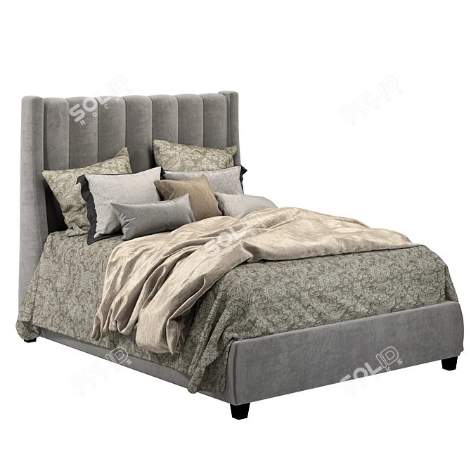 Elegant Hayworth Bed: Stylish and Luxurious 3D model image 6