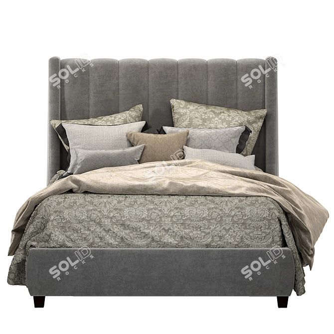 Elegant Hayworth Bed: Stylish and Luxurious 3D model image 8