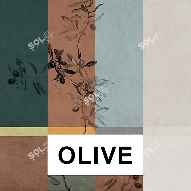 FACTURA Olive Vinyl Wallpaper: Stylish Russian Collection 3D model image 1