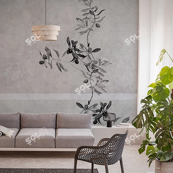 FACTURA Olive Vinyl Wallpaper: Stylish Russian Collection 3D model image 3