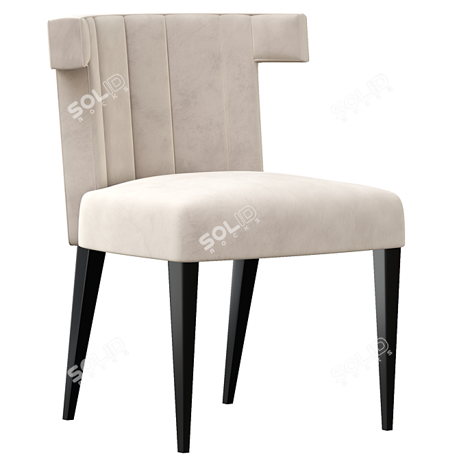 Elegant Isabella Dining Chair 3D model image 1