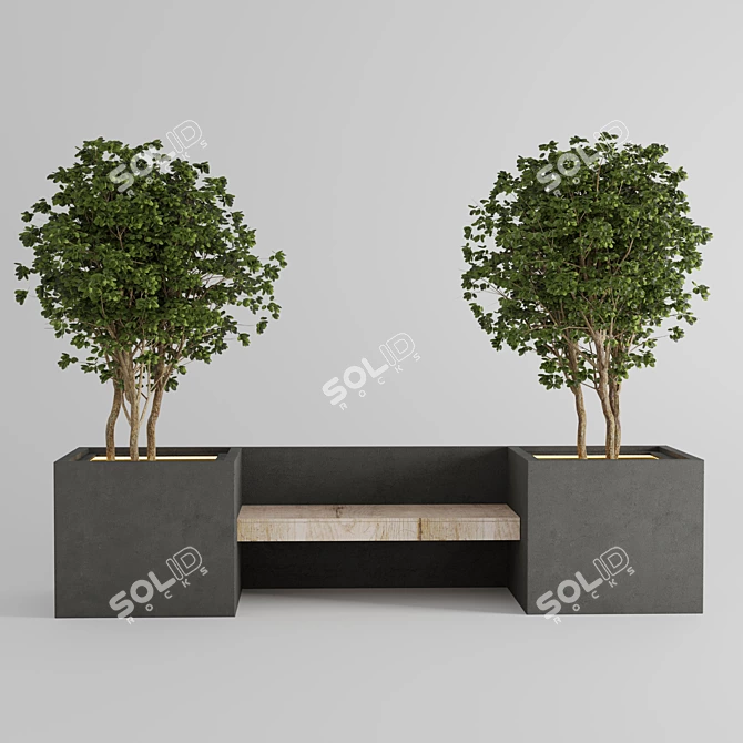 Versatile 3D Plant Bench 3D model image 2