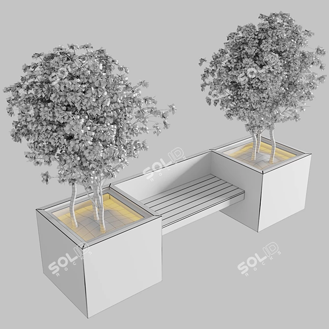 Versatile 3D Plant Bench 3D model image 3