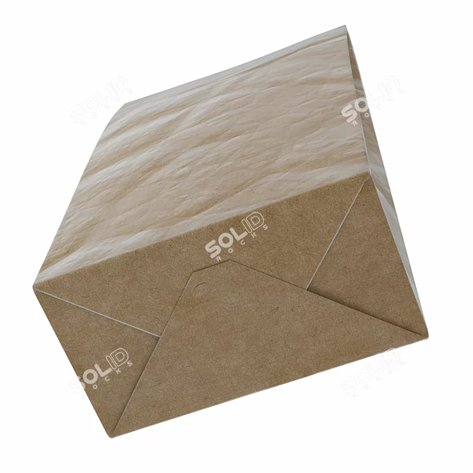 Craft Paper Bags with Stickers 3D model image 4