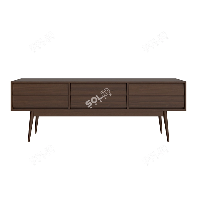 Elegant Vintage Sideboard 3D model image 1