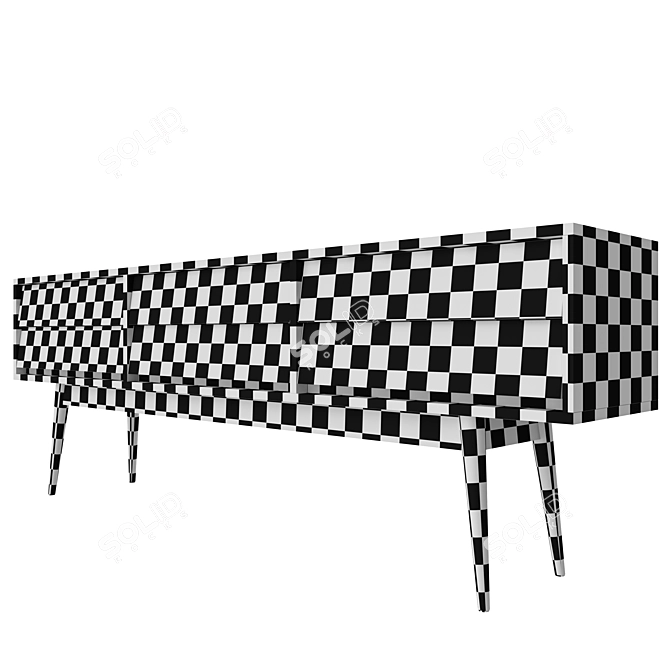 Elegant Vintage Sideboard 3D model image 6