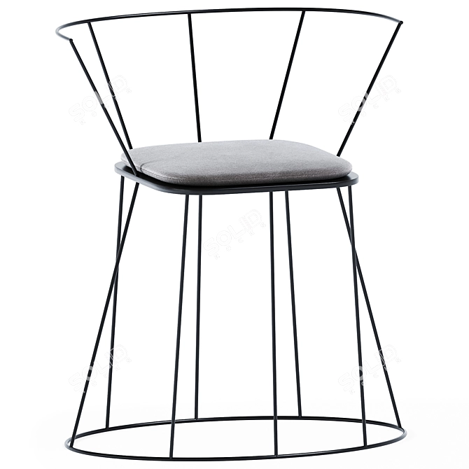 Elegant Gibellina Chair: Perfectly Balanced Comfort 3D model image 1