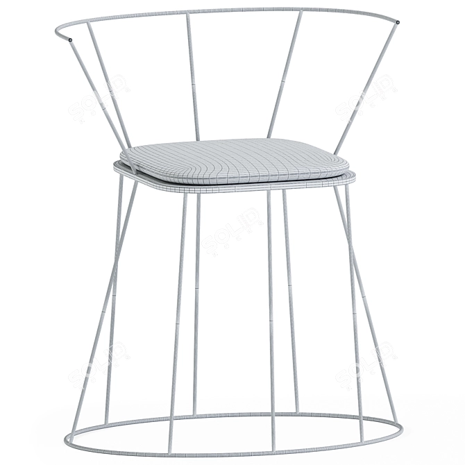 Elegant Gibellina Chair: Perfectly Balanced Comfort 3D model image 3