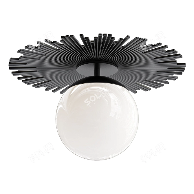 Radiant Starburst Flush Mount 3D model image 1