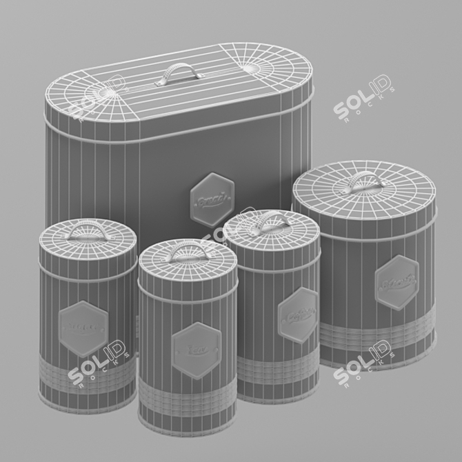 Poly Kitchen Storage Container 3D model image 3