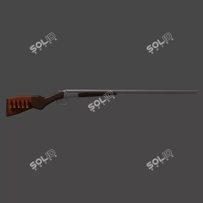 Russian-made IZH-43 Shotgun 3D model image 1