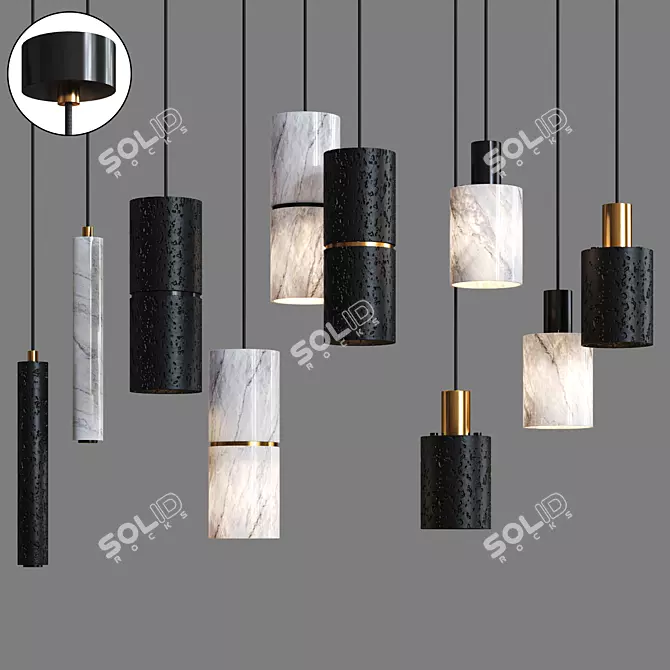 Sleek Rogerd Collection Lamps 3D model image 1