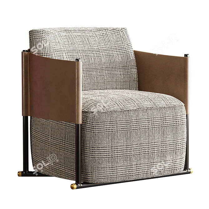 Varese Lounge Chair: Timeless Elegance 3D model image 1