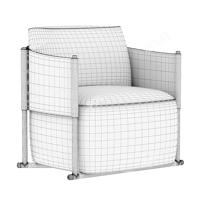 Varese Lounge Chair: Timeless Elegance 3D model image 3