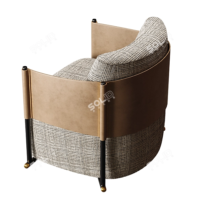 Varese Lounge Chair: Timeless Elegance 3D model image 4
