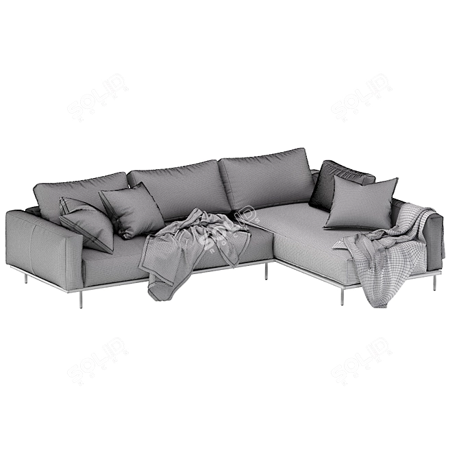 Elegant and Versatile Mateo Modular Sofa by Coco Republic 3D model image 7