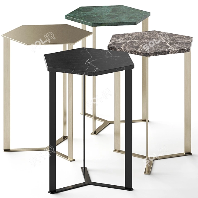 Modern Marelli Side Tables 3D model image 1