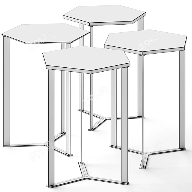 Modern Marelli Side Tables 3D model image 2