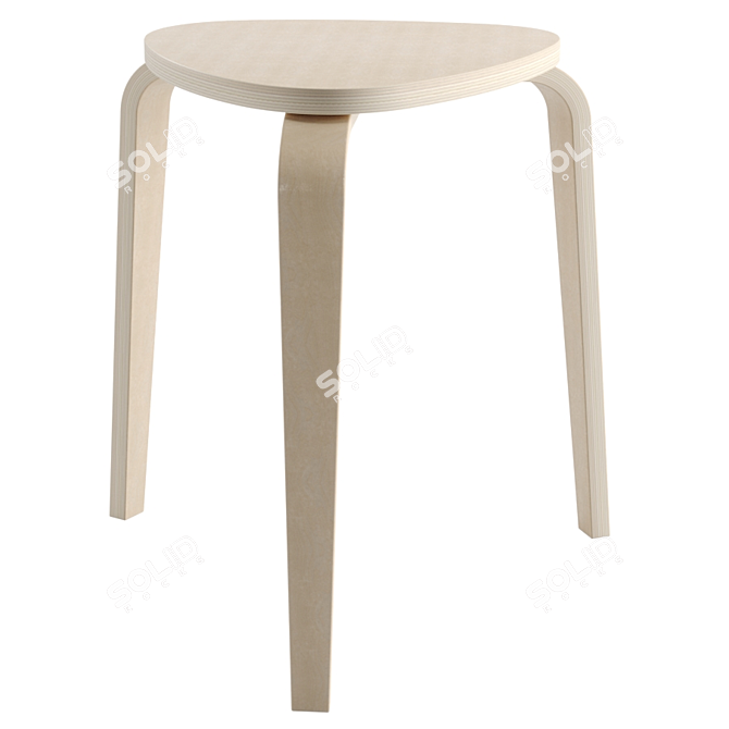 Elevate Your Space with IKEA KURRE Stool 3D model image 1