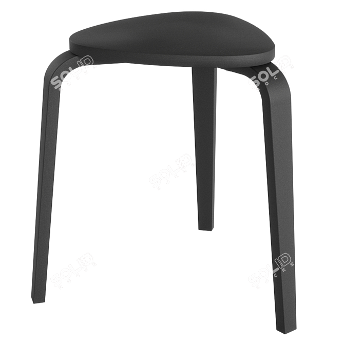 Elevate Your Space with IKEA KURRE Stool 3D model image 4