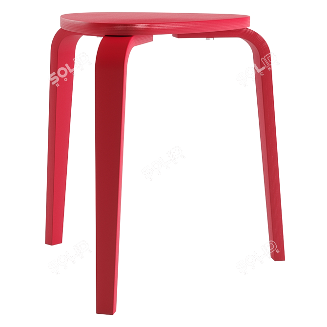 Elevate Your Space with IKEA KURRE Stool 3D model image 5