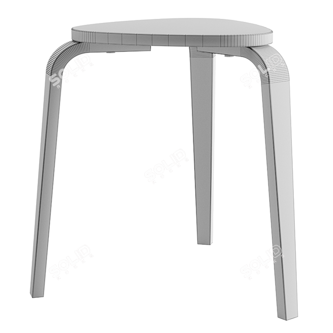 Elevate Your Space with IKEA KURRE Stool 3D model image 7