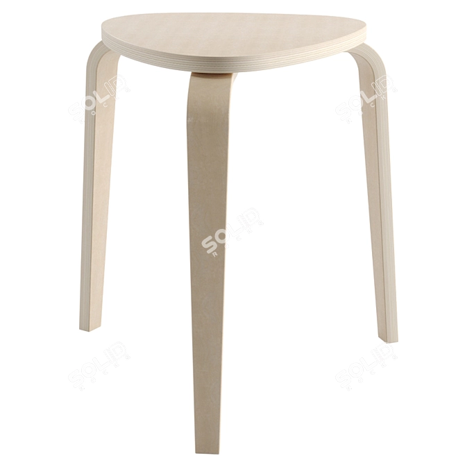 Elevate Your Space with IKEA KURRE Stool 3D model image 8