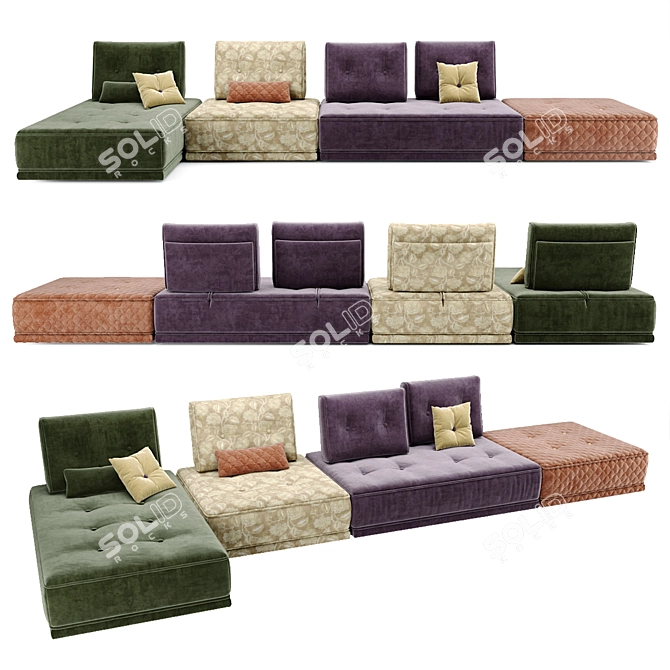 Modular Gipsy Sofa: Customizable Comfort 3D model image 1