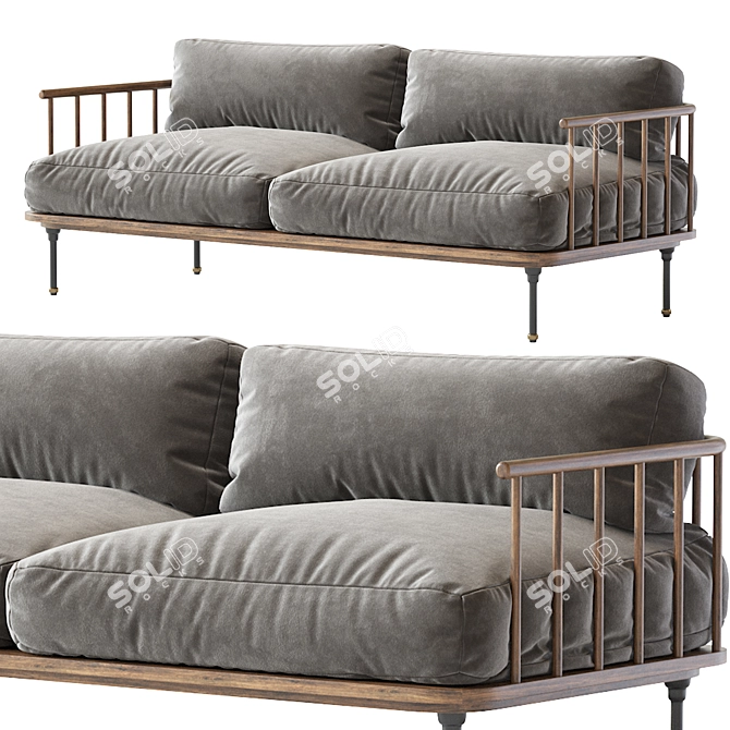 Modern Distrikt Kalmar Sofa 3D model image 2