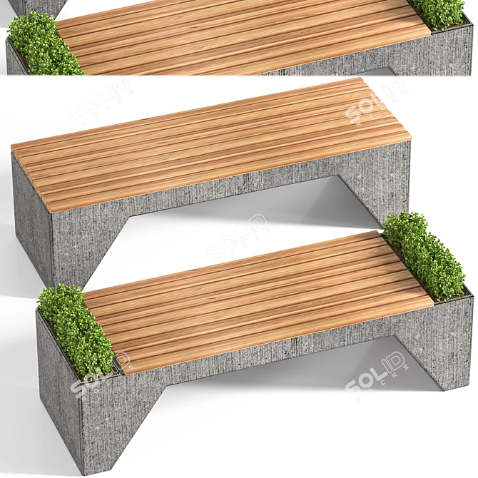 Park Bench | 3D Model 2015 3D model image 1