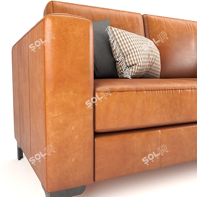 Luxury Leather Sofa: HomeVance Casero 3D model image 4