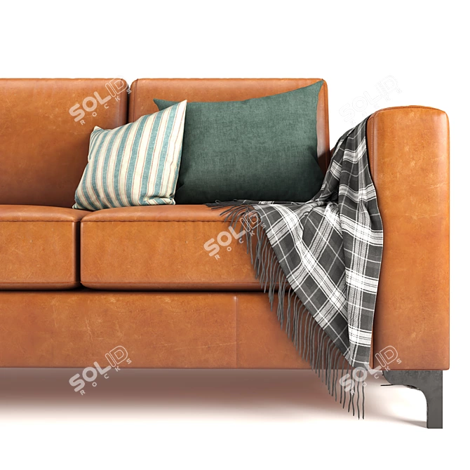 Luxury Leather Sofa: HomeVance Casero 3D model image 5