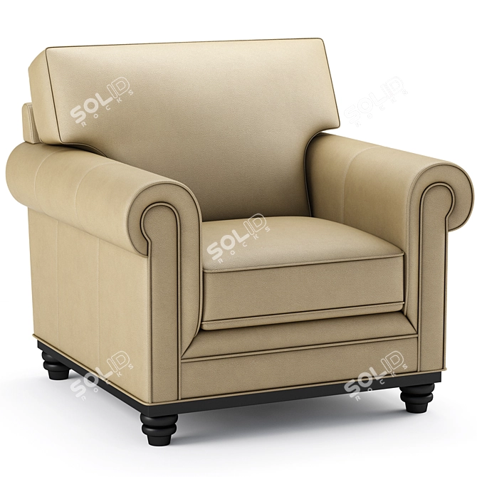 Elegant Hartford Chair: Havertys Bliss 3D model image 1