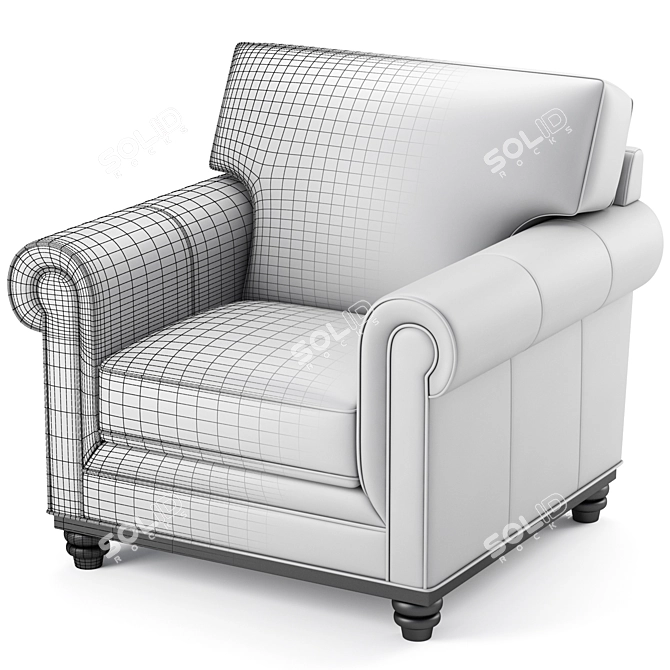 Elegant Hartford Chair: Havertys Bliss 3D model image 5