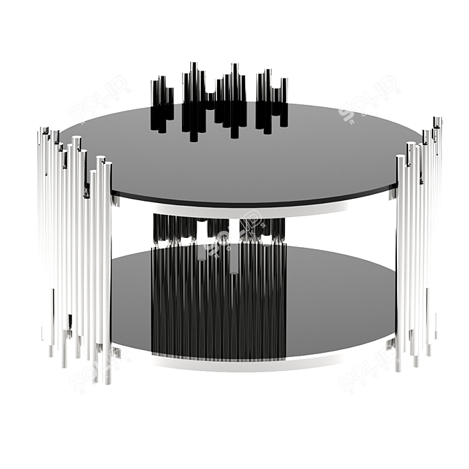 Elegant Tanquin Coffee Table Set 3D model image 4