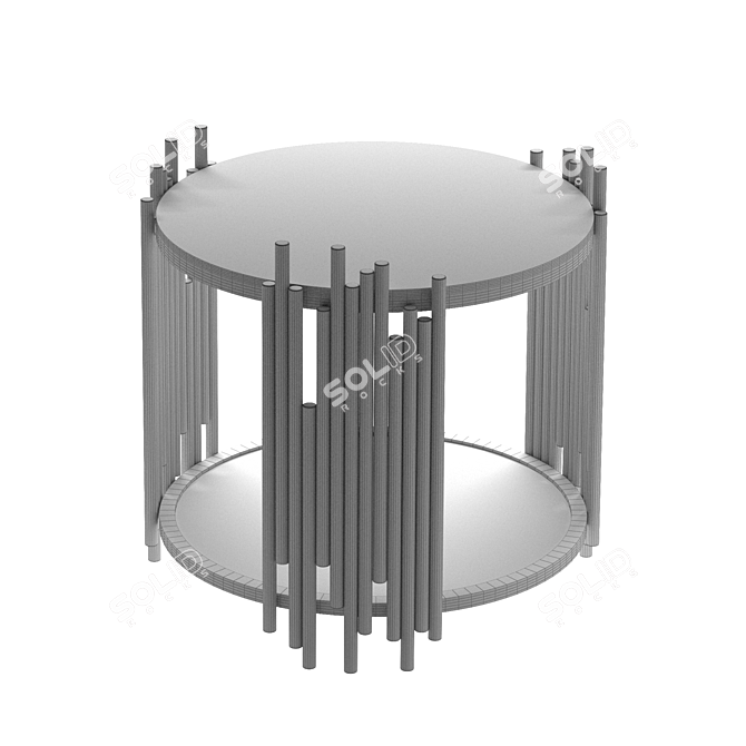 Elegant Tanquin Coffee Table Set 3D model image 8