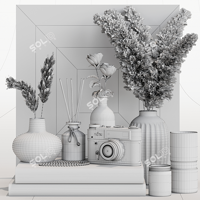 Elegance in Decor: 11-Piece Set 3D model image 4