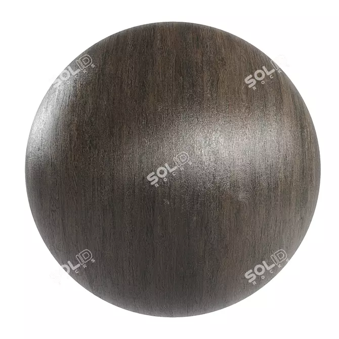 Ebony Brown Wood Texture 3D model image 1