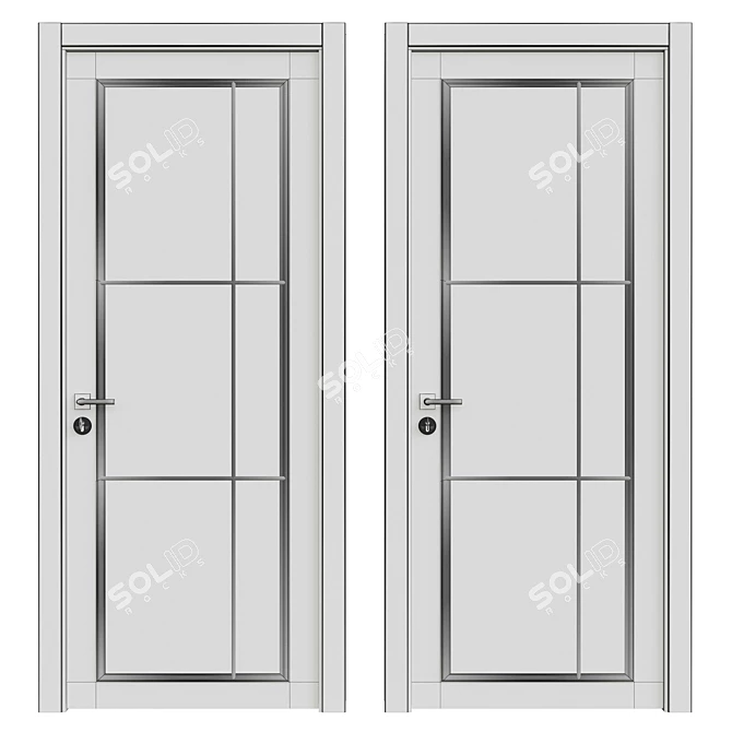 Elegant Interior Door 3D model image 2