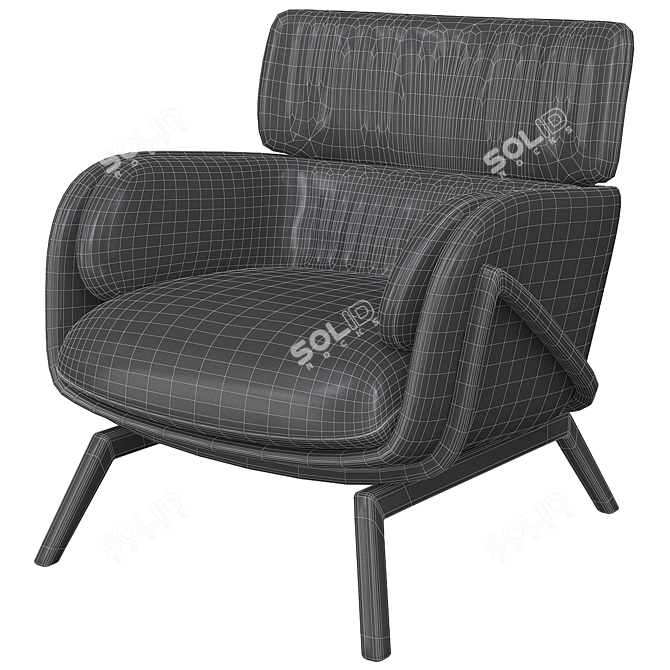 Elysia Lounge Chair: A Luxurious Blend of Comfort and Style 3D model image 3