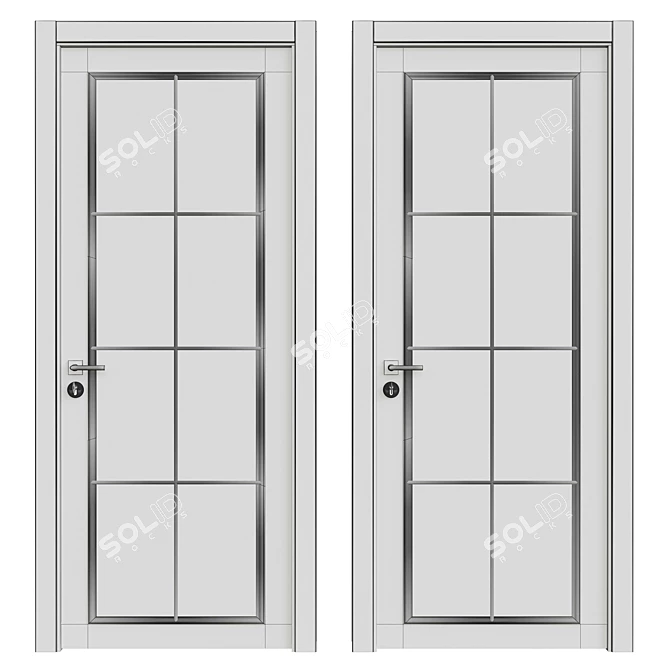 Modern Interior Door - 82 3D model image 2