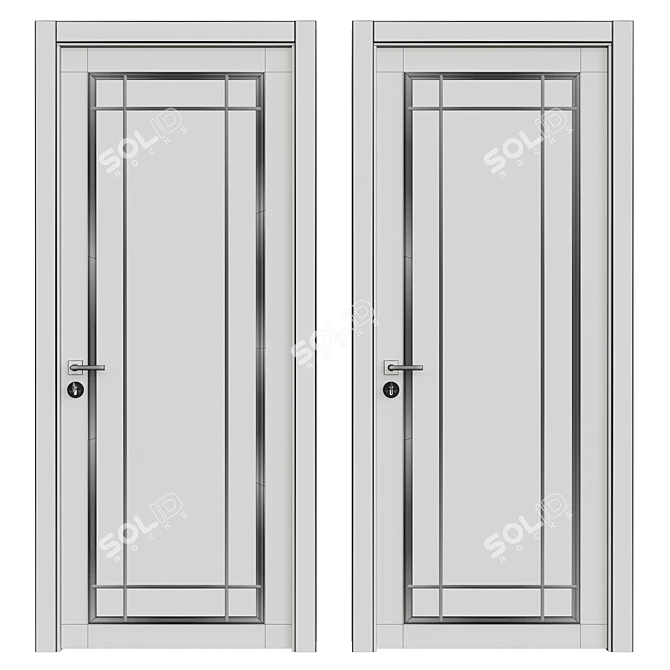 Modern Interior Door for Style 3D model image 2