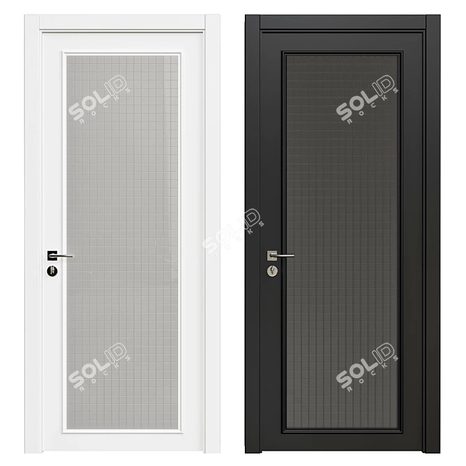 Sleek & Stylish Interior Door 3D model image 1
