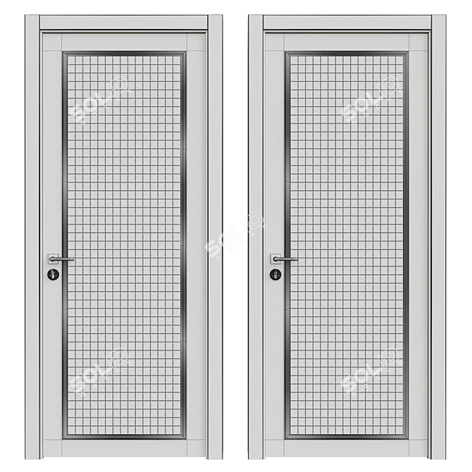 Sleek & Stylish Interior Door 3D model image 2