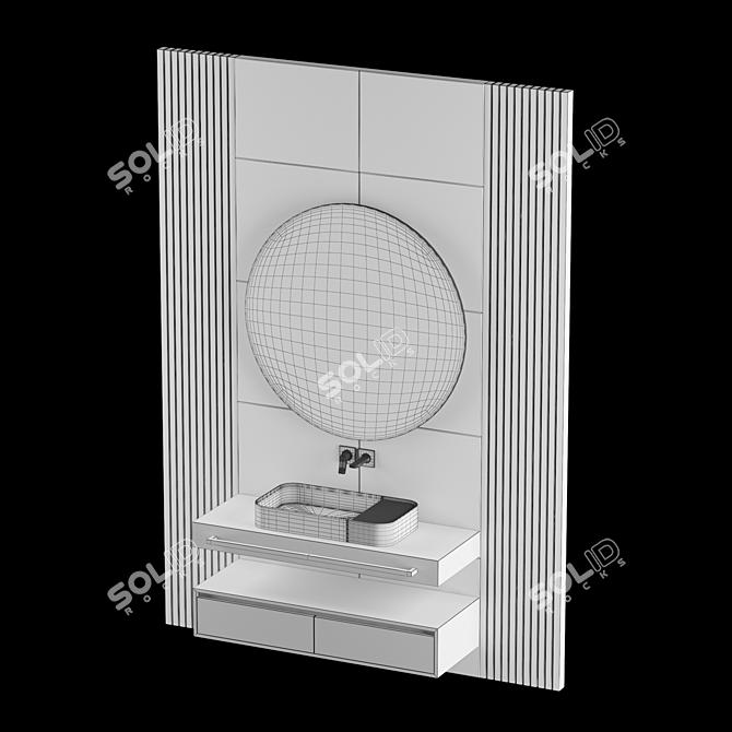 Modern Wood Bath: Sleek Design 3D model image 6