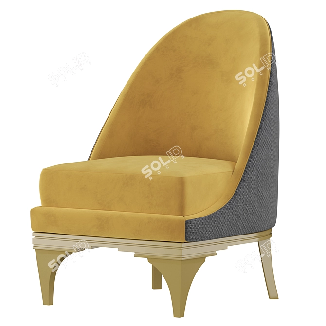 Luxurious DUKE Armchair: Elegant Design by CorteZari 3D model image 5