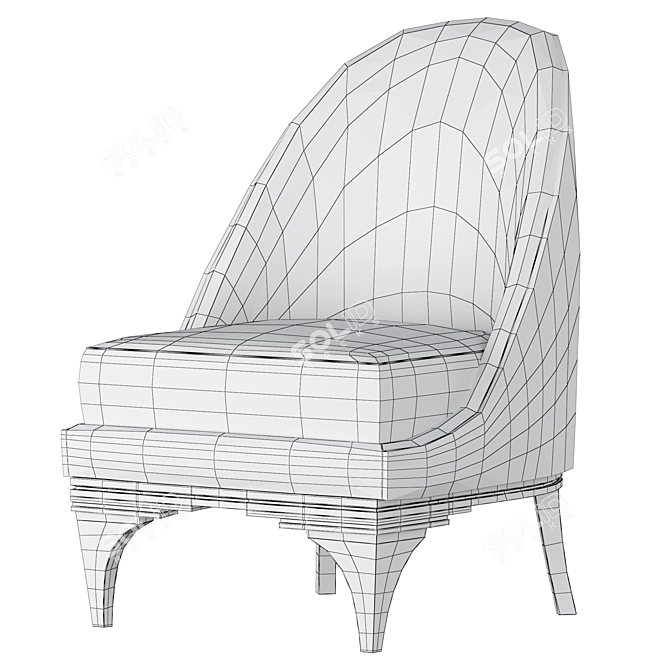 Luxurious DUKE Armchair: Elegant Design by CorteZari 3D model image 7