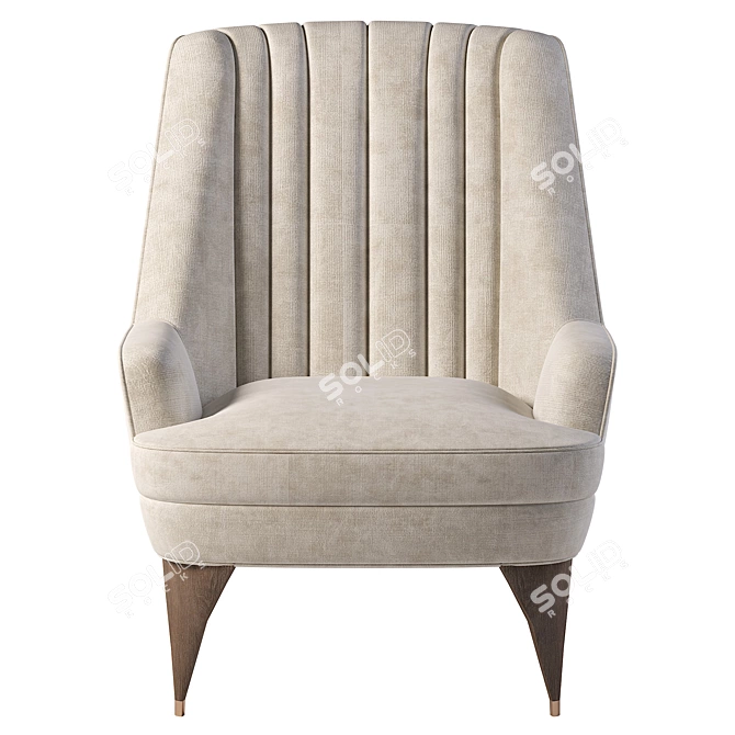 Modern Armchair with 3D Render 3D model image 2