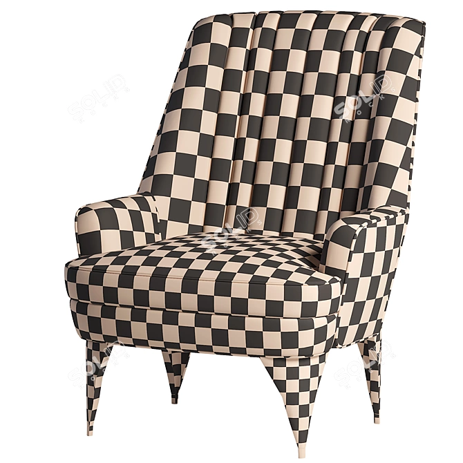 Modern Armchair with 3D Render 3D model image 4
